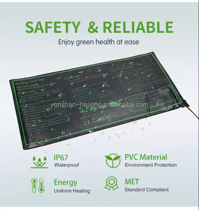 Heating Seed Starter Germination Kit Seedling Heat Mat for Flower Tray Durable Hydroponic Heating Mat Pad