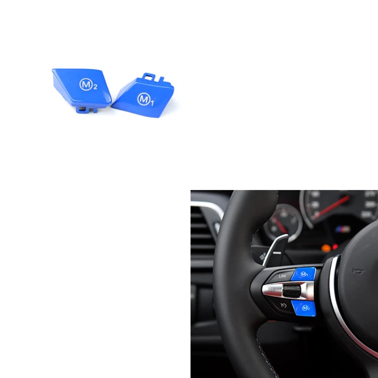 Blue/Red M1+M2 Switch Steering Wheel Car Button For BMW F30 F34 M Sport F15 F16 Interior Accessory