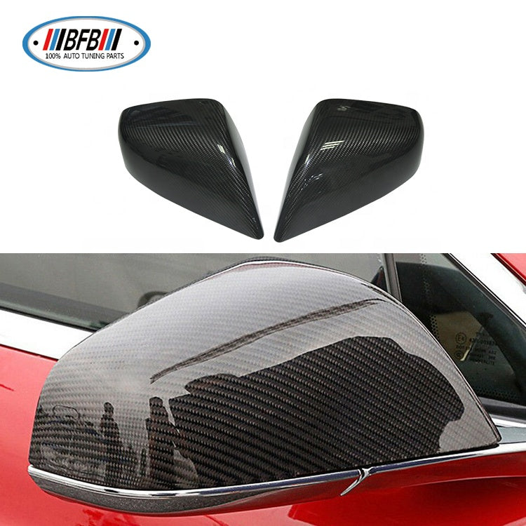 Carbon Fiber Side Mirror Cover Rearview Cover Sticker For Tesla Model S Car Exterior Accessories