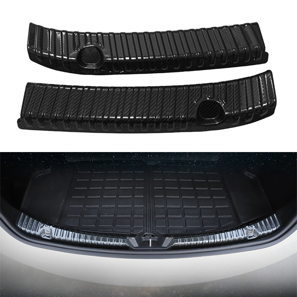 For Tesla Model 3/Model Y 2018-2021 Auto Rear Bumper Foot Plate Trunk Door Sill Guard Protector Cover Car Rear Trunk Sill Cover