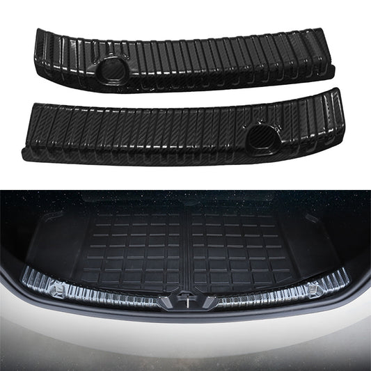 For Tesla Model 3/Model Y 2018-2021 Auto Rear Bumper Foot Plate Trunk Door Sill Guard Protector Cover Car Rear Trunk Sill Cover